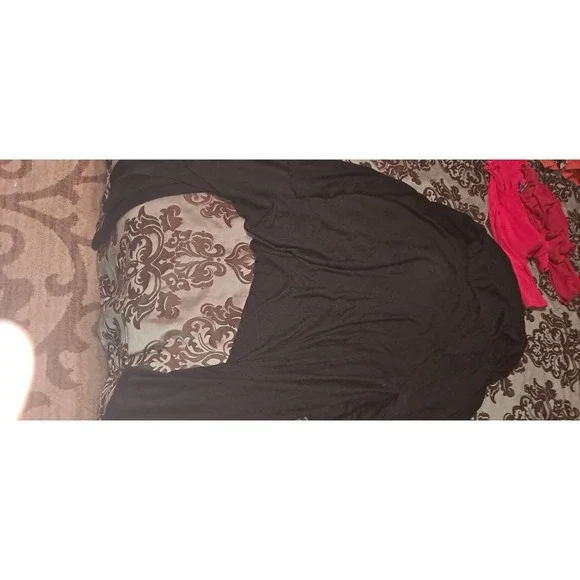 Chico's Size 3 black open drape front asymmetrical hem long sleeve cardigan - Picture 5 of 5